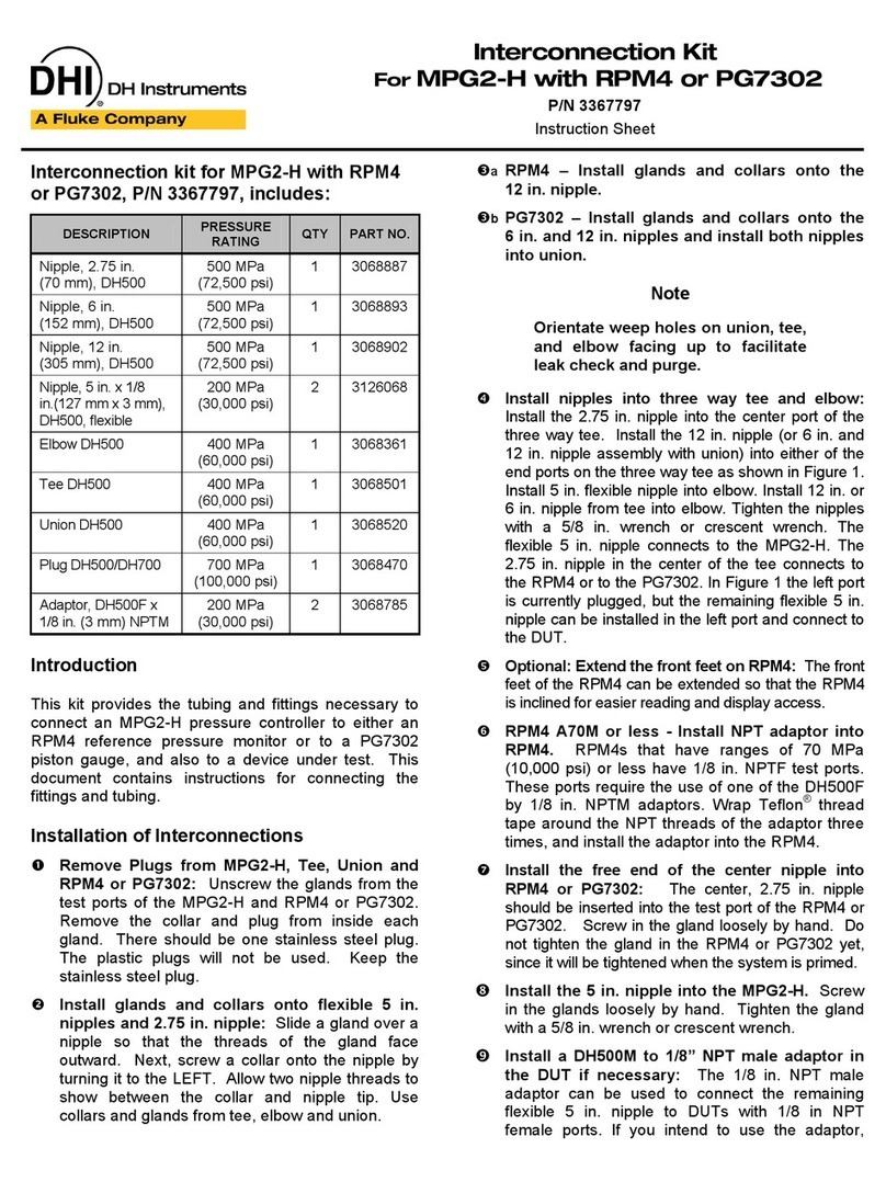 DH Instruments MPG2-H instruction sheet
