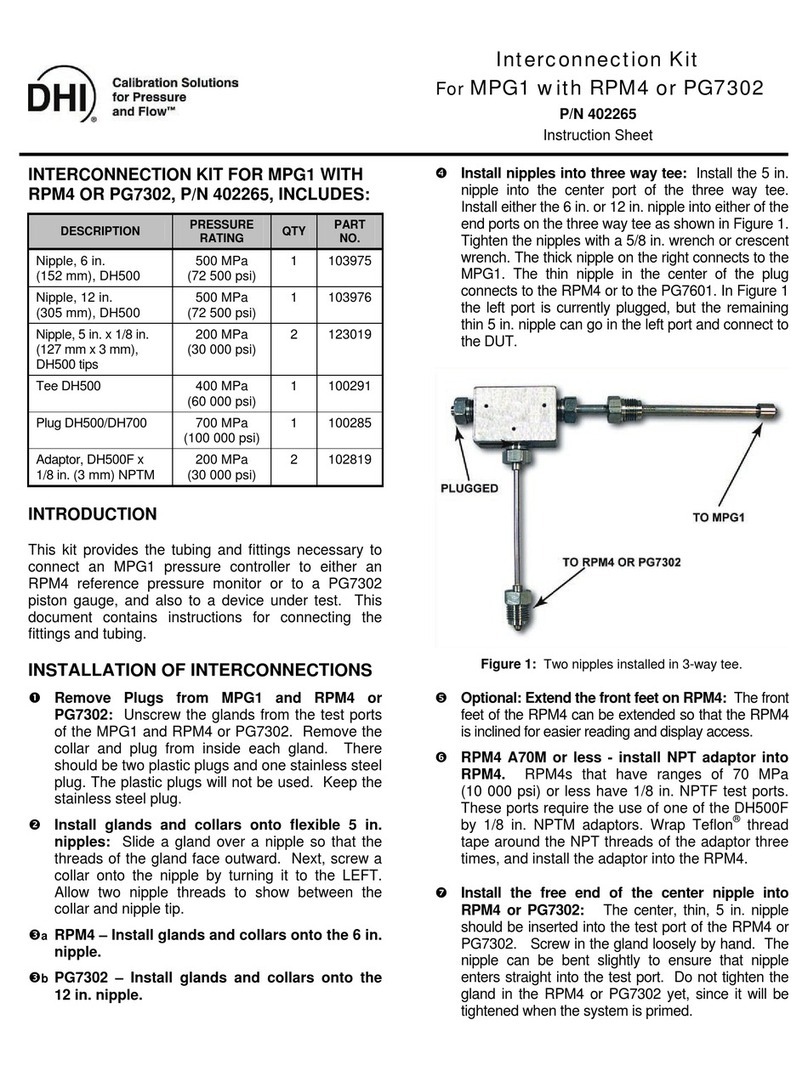 DH Instruments MPG1 WITH PG7302 User manual