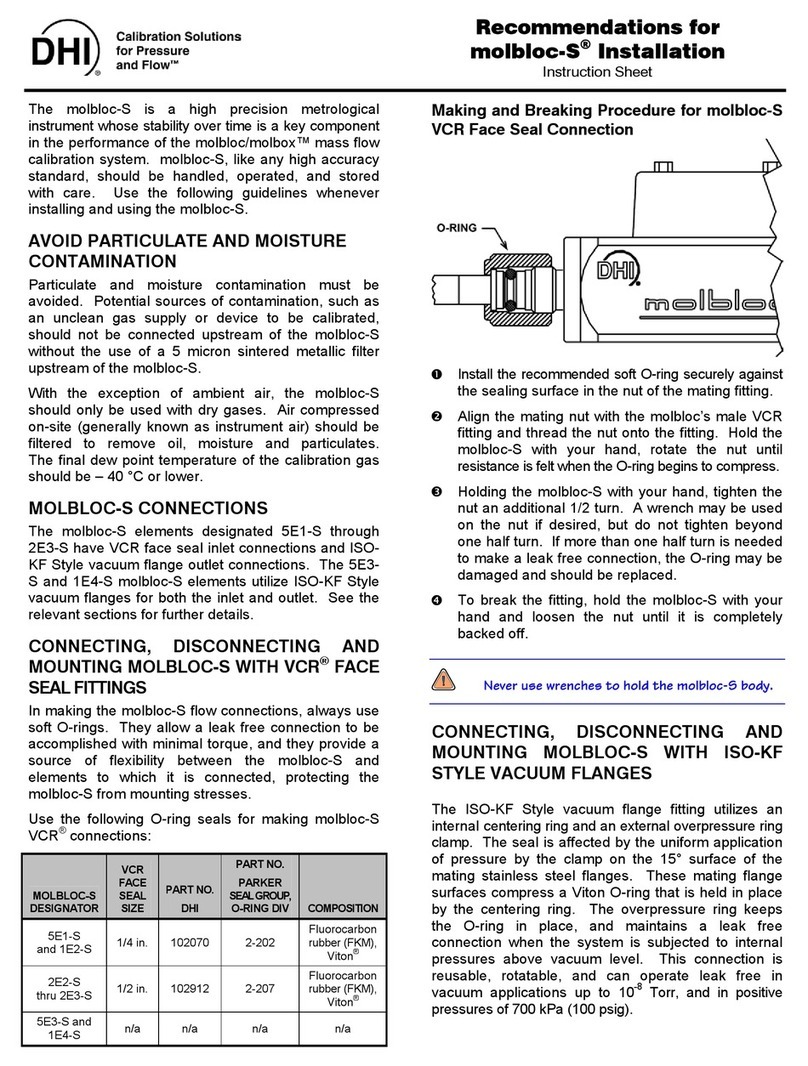 DH Instruments MOLBLOC-S instruction sheet