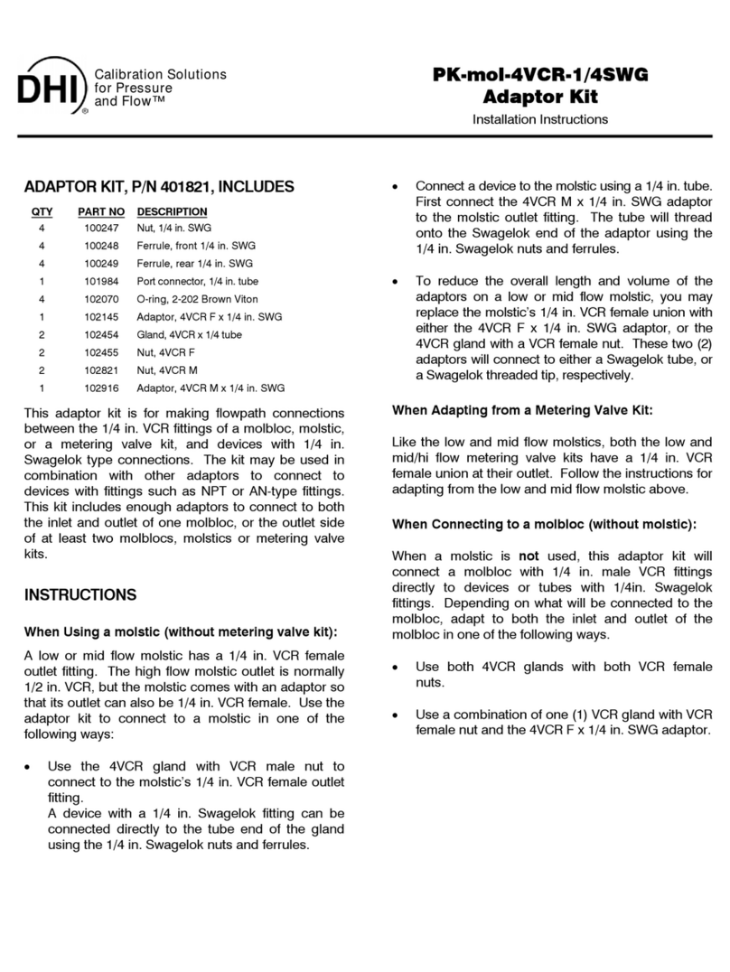 DH Instruments PK-MOL-4VCR-14SWG User manual