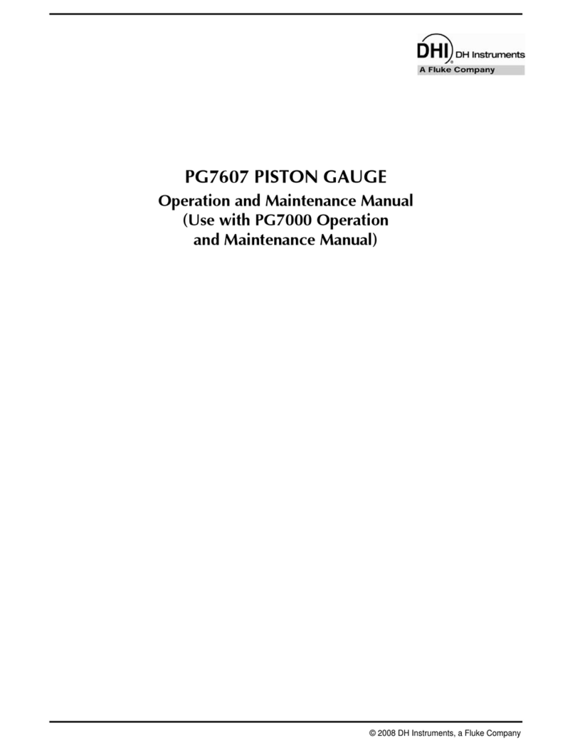 DH Instruments PG7607 - 2008 Operation and maintenance manual