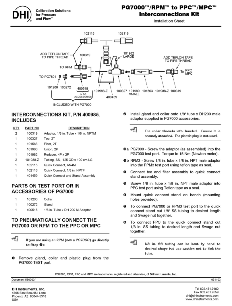 DH Instruments PG7000RPM Assembly instructions