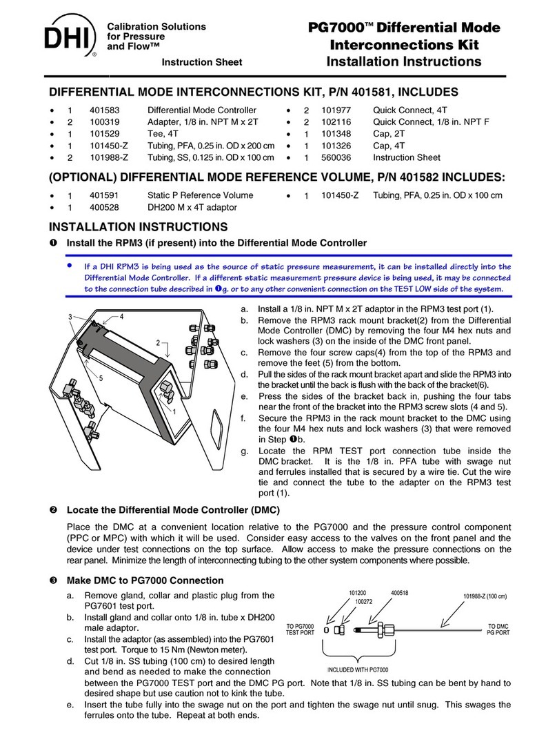 DH Instruments PG7000 User manual