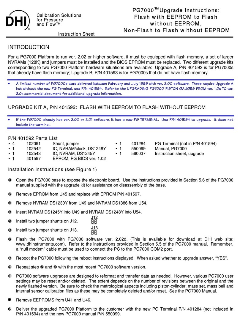 DH Instruments PG7000 Quick start guide