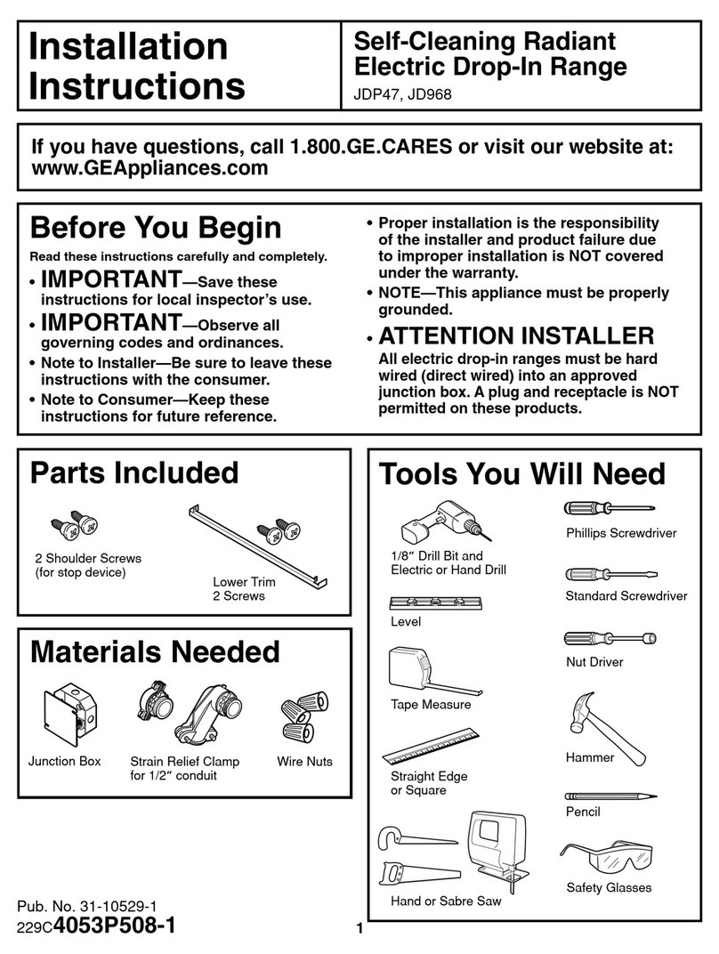 GE Profile JD968 User manual