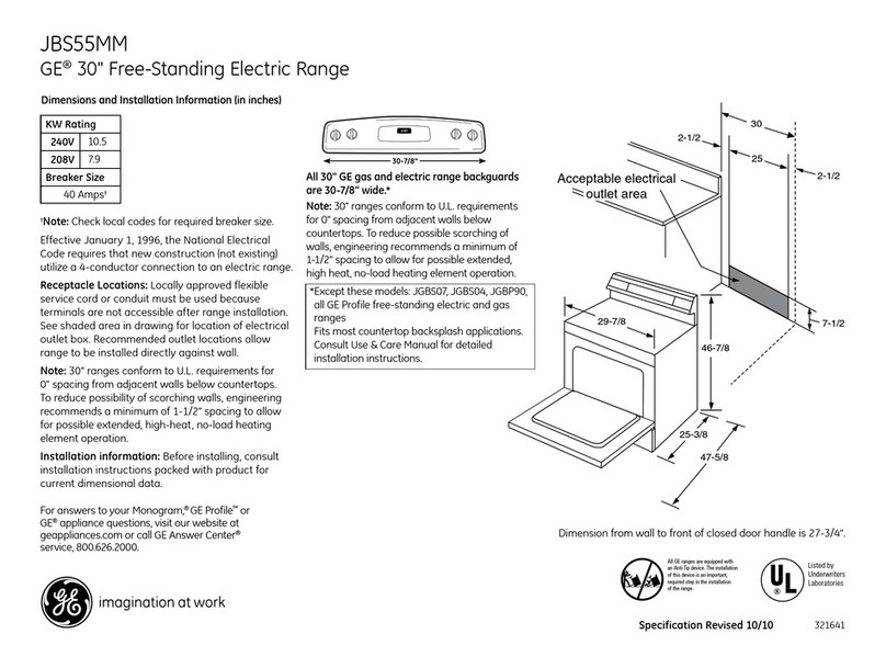 GE JBS55MMBS - CleanDesign Manual