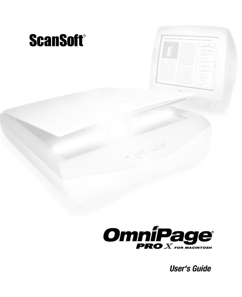 ScanSoft OMNIPAGE PRO X FOR MACINTOSH User manual