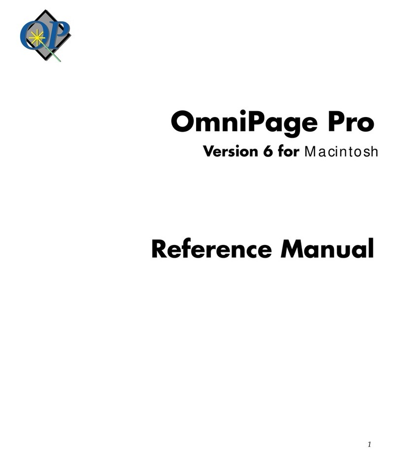 NUANCE OMNIPAGE PRO 6 - REFERENCE  FOR WINDOWS User manual