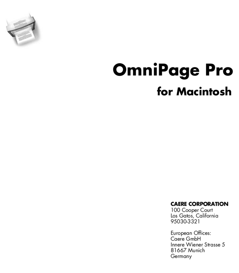 NUANCE OMNIPAGE PRO 7 FOR VISIONEER PAPERPORT User manual