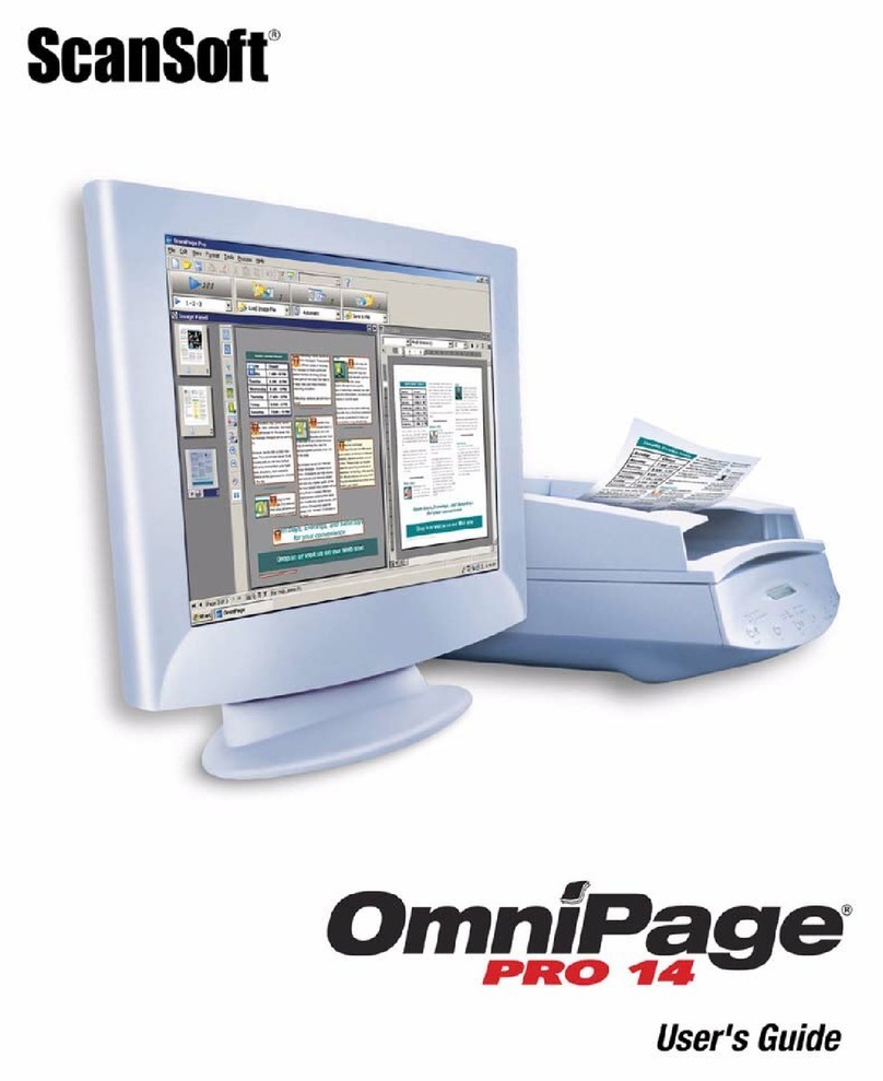 ScanSoft OMNIPAGE PRO 14 User manual ScanSoft OMNIPAGE PRO 14 User manual