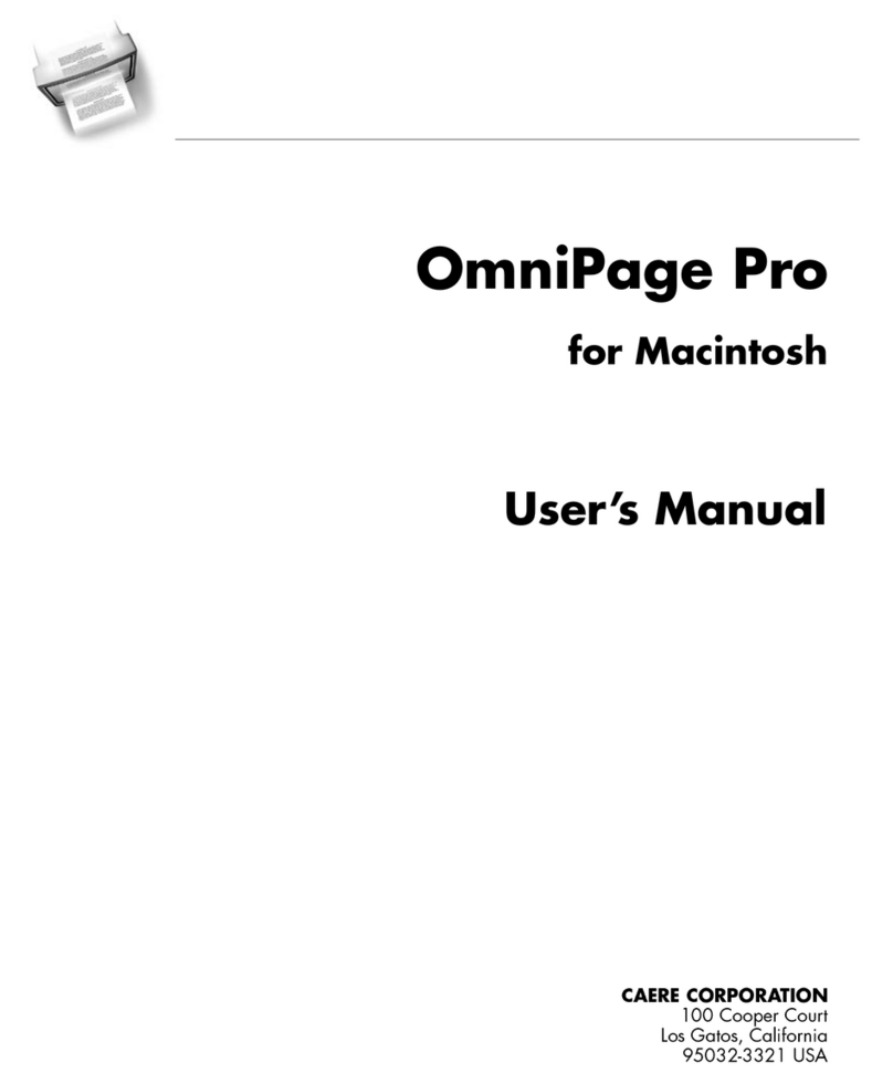 NUANCE OMNIPAGE PRO 8 FOR MACINTOSH User manual