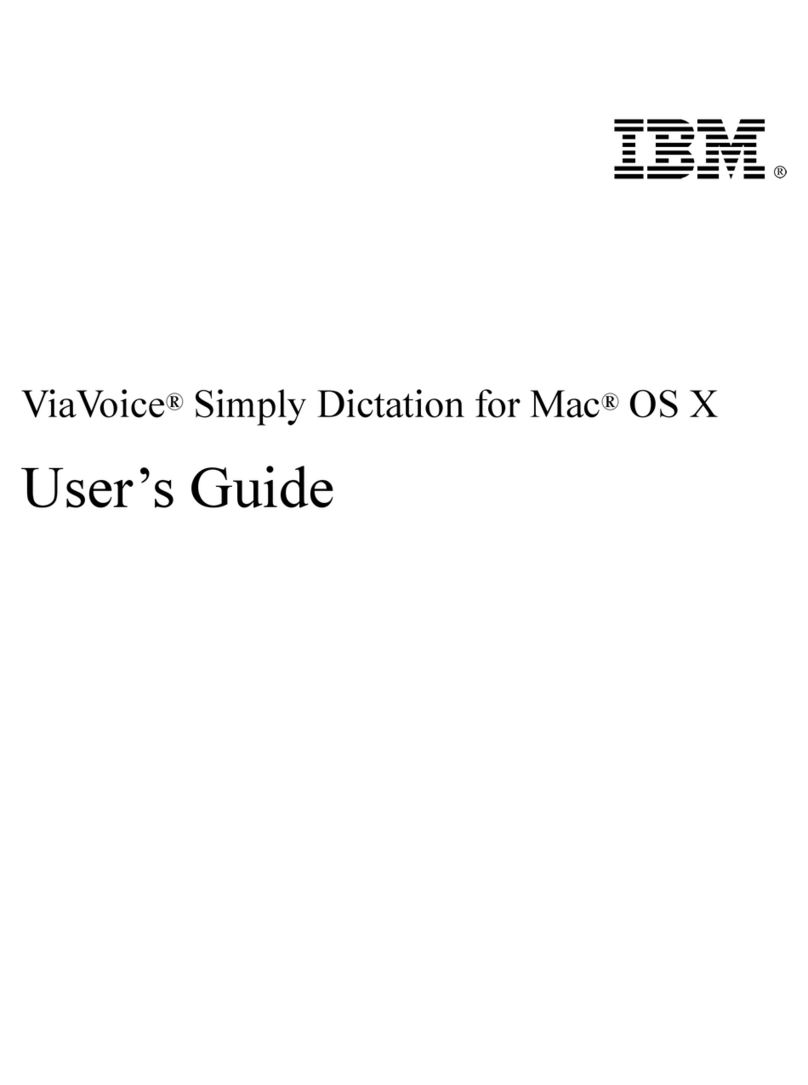IBM VIAVOICE-SIMPLY DICTATION FOR MAC OS X user guide