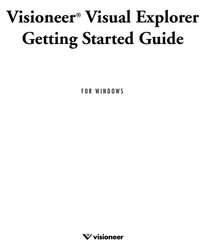 Visioneer VISUAL EXPLORER - GETTING STARTED GUIDE FOR... User manual