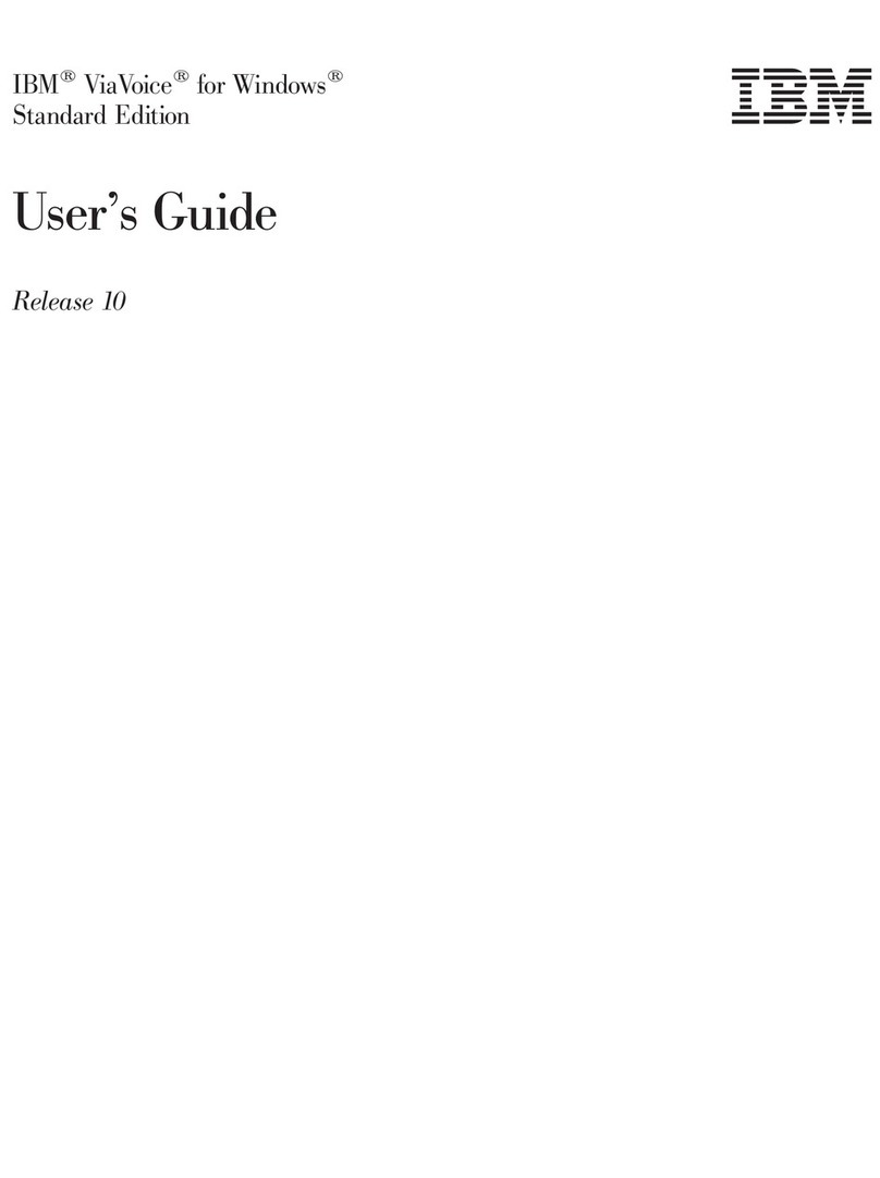 IBM VIAVOICE 10-STANDARD EDITION user guide IBM VIAVOICE 10-STANDARD EDITION user guide
