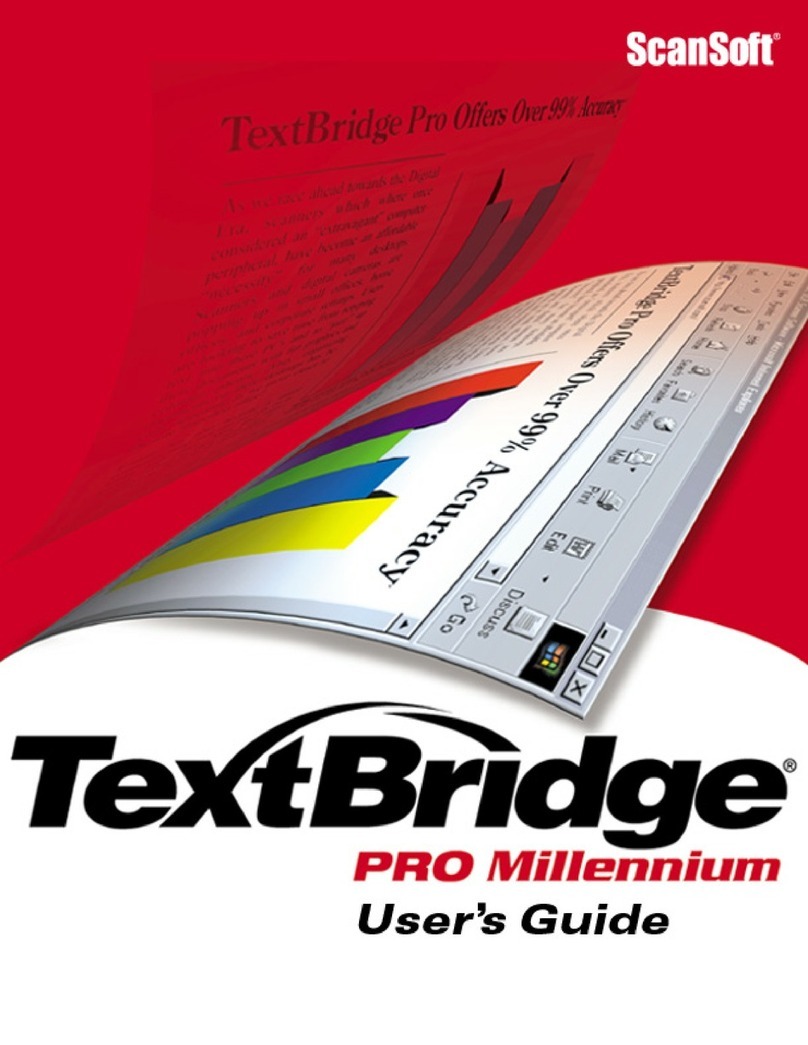 ScanSoft TEXTBRIDGE PRO-MILLENIUM User manual