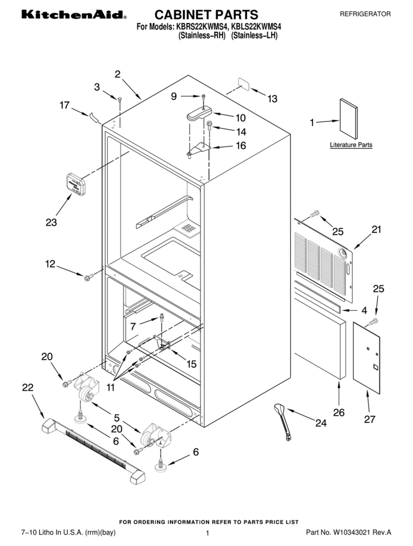 KitchenAid KBRS22KWMS User manual