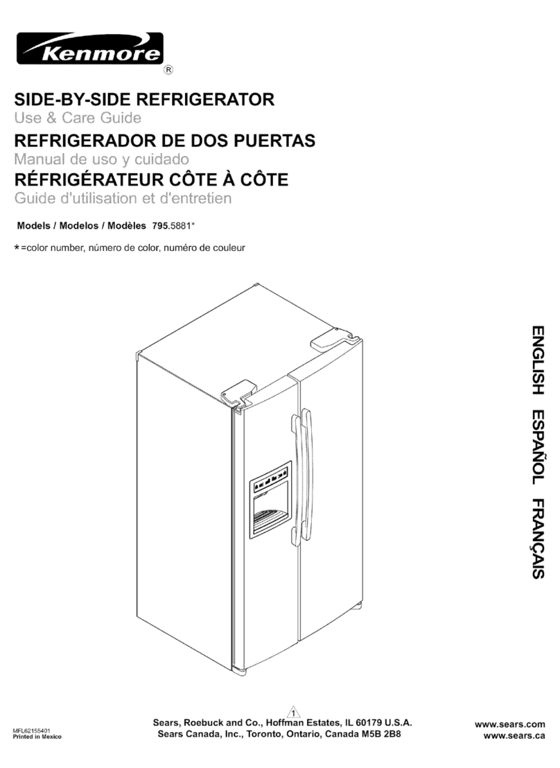 Kenmore 5881 - 26.5 cu. Ft. Refrigerator User manual
