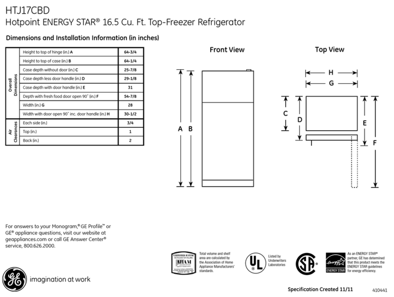 Hotpoint HTJ17CBDSA Manual
