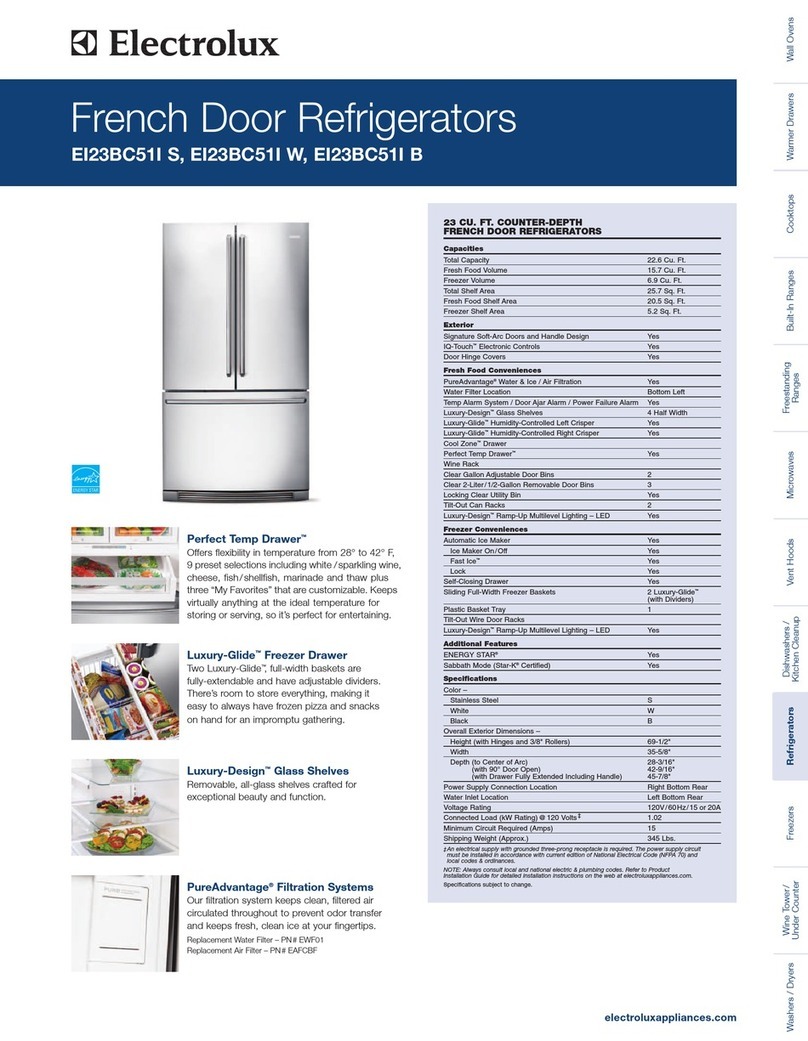 Electrolux EI23BC51IS - 23" IQ-TouchTM Control Installation instructions