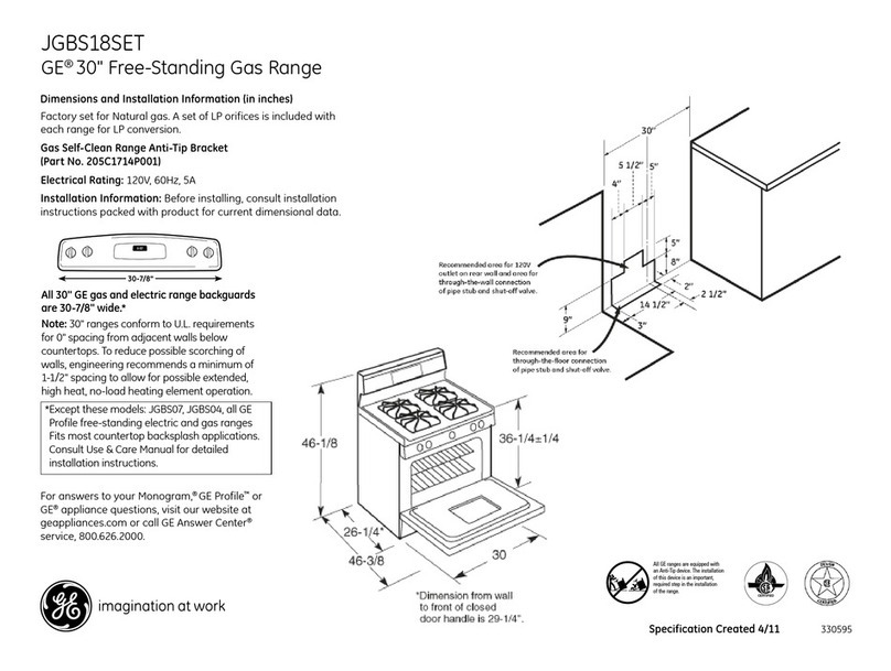 GE JGBS18SETSS Manual