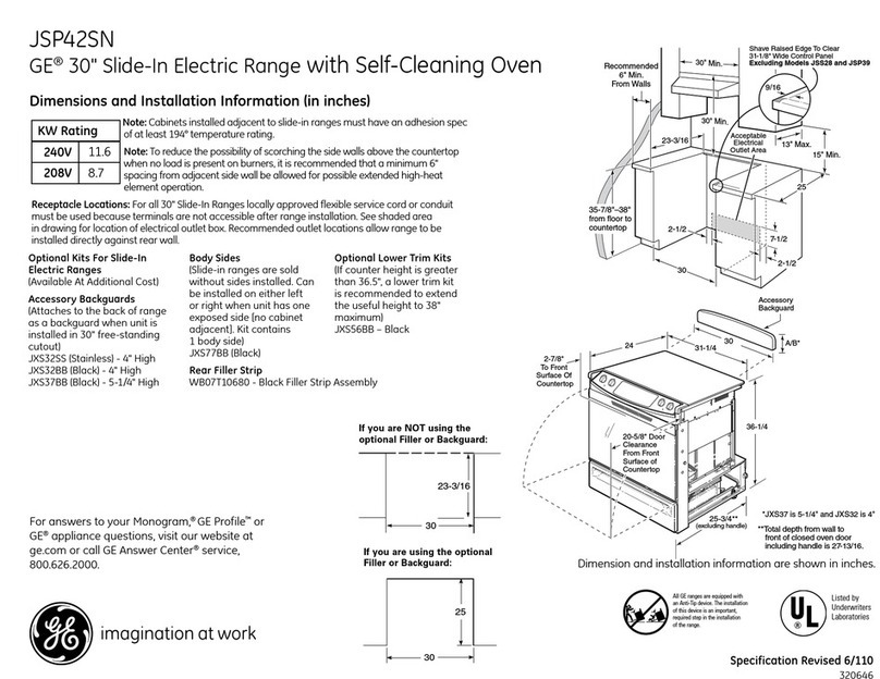 GE JSP42SNSS Manual