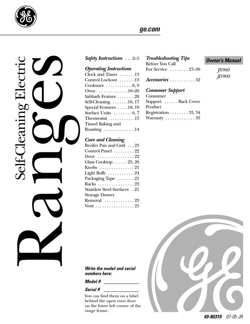 GE Profile JS900 User manual