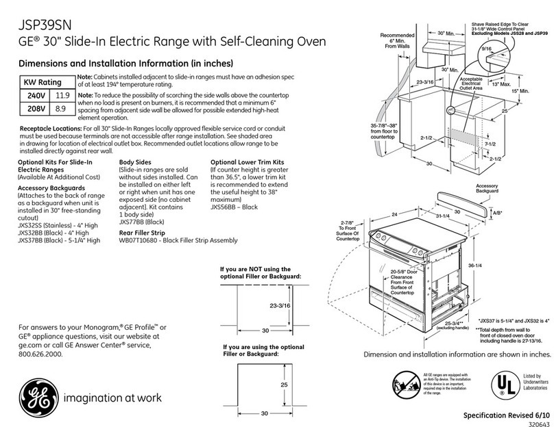 GE JSP39SNSS Manual