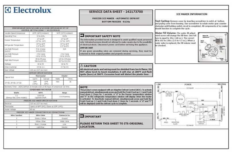 Electrolux EI23BC60KS Service data sheet