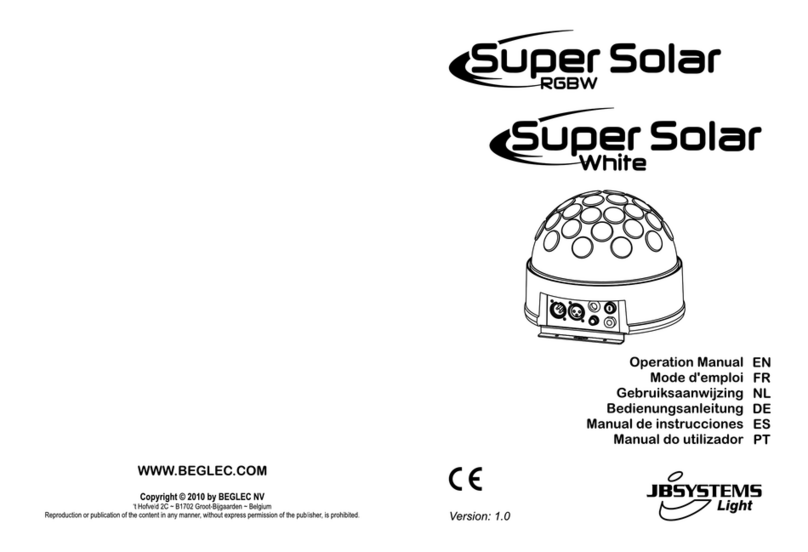 JB Systems Light SUPER SOLAR RGBW - V1.0 User manual JB Systems Light SUPER SOLAR RGBW - V1.0 User manual