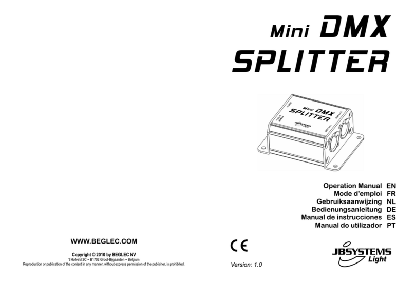 JB Systems Light MINI DMX SPLITTER - V1.0 manual