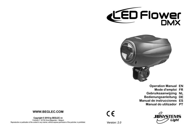 JB Systems Light LED FLOWER DMX - V2.0 User manual JB Systems Light LED FLOWER DMX - V2.0 User manual