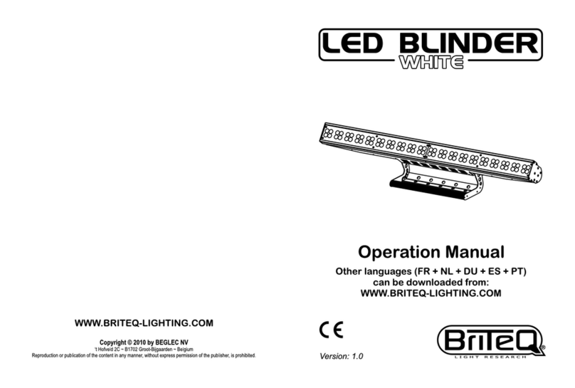 Briteq LED BLINDER WHITE - V1.0 User manual