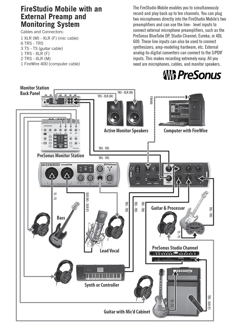 PRESONUS FIRESTUDIO MOBILE - SCHEMA Connection instruction