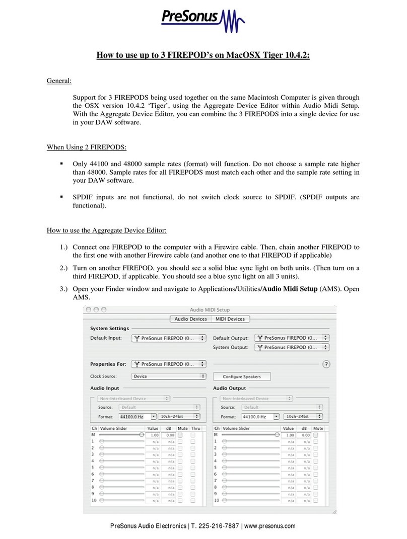 PRESONUS FIREPOD Operating instructions