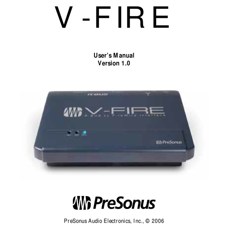 PRESONUS V-FIRE - V1.0 User manual