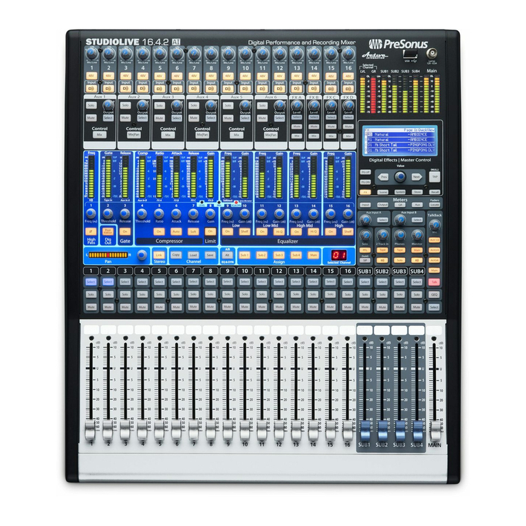 PRESONUS STUDIOLIVE 16.4.2 owner's manual