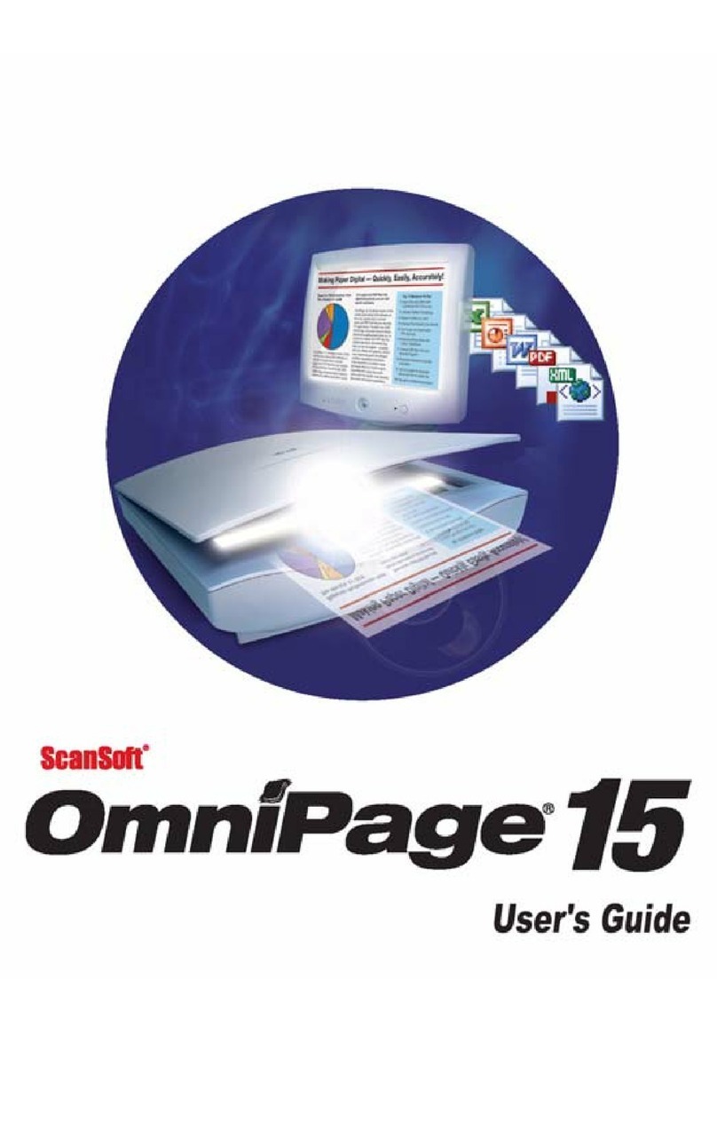 ScanSoft OMNIPAGE 15 User manual