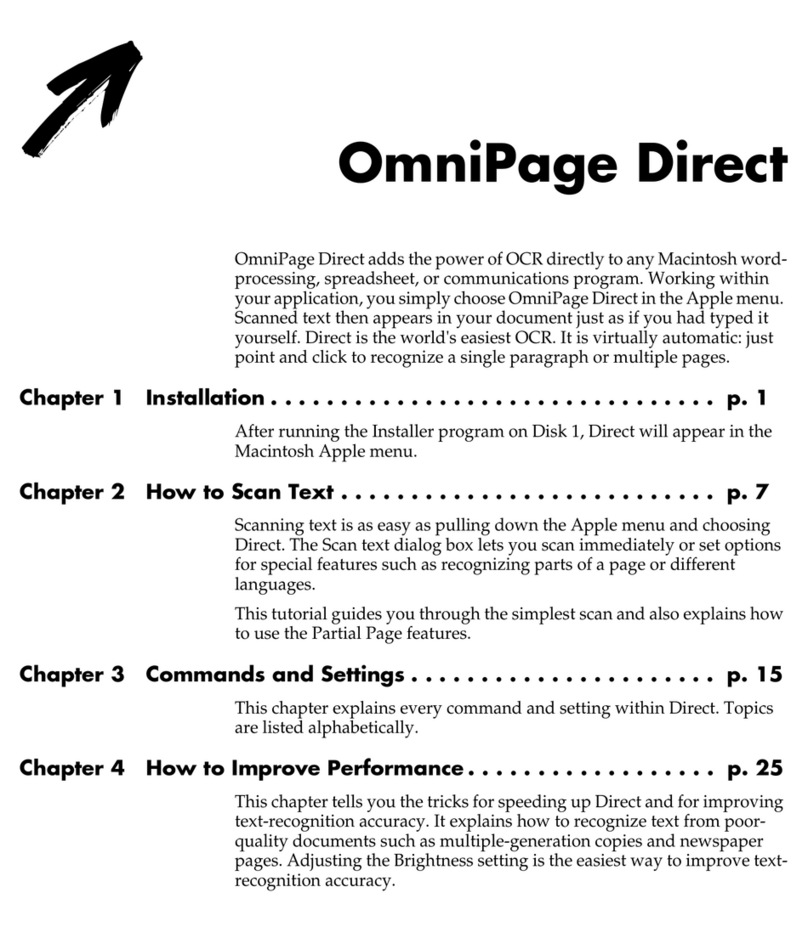 NUANCE OMNIPAGE DIRECT 2 FOR MACINTOSH User manual