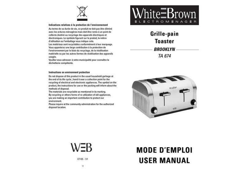 WHITE BROWN TA 674 user manual
