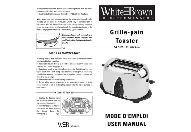 WHITE BROWN TA 689 user manual