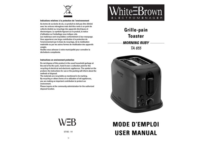 WHITE BROWN TA 655 user manual