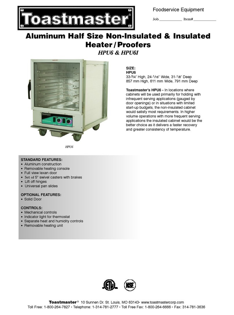 Toastmaster HPU6 User manual
