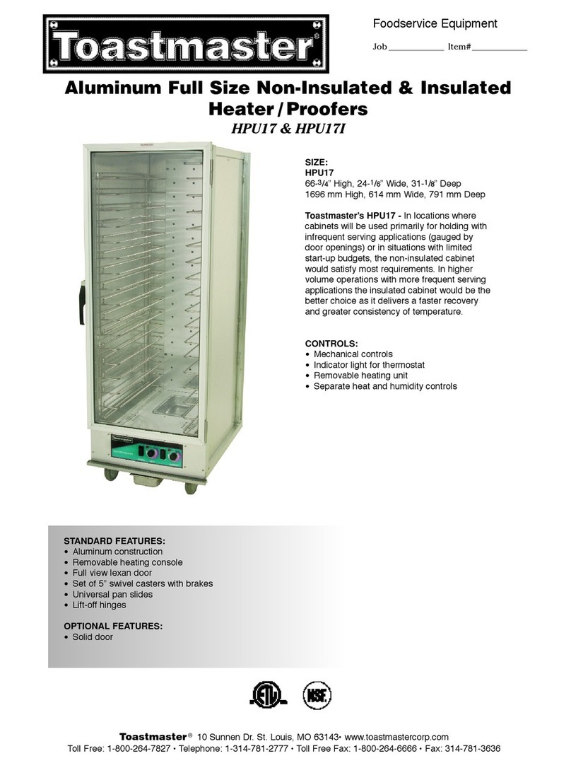 Toastmaster HPU17 User manual