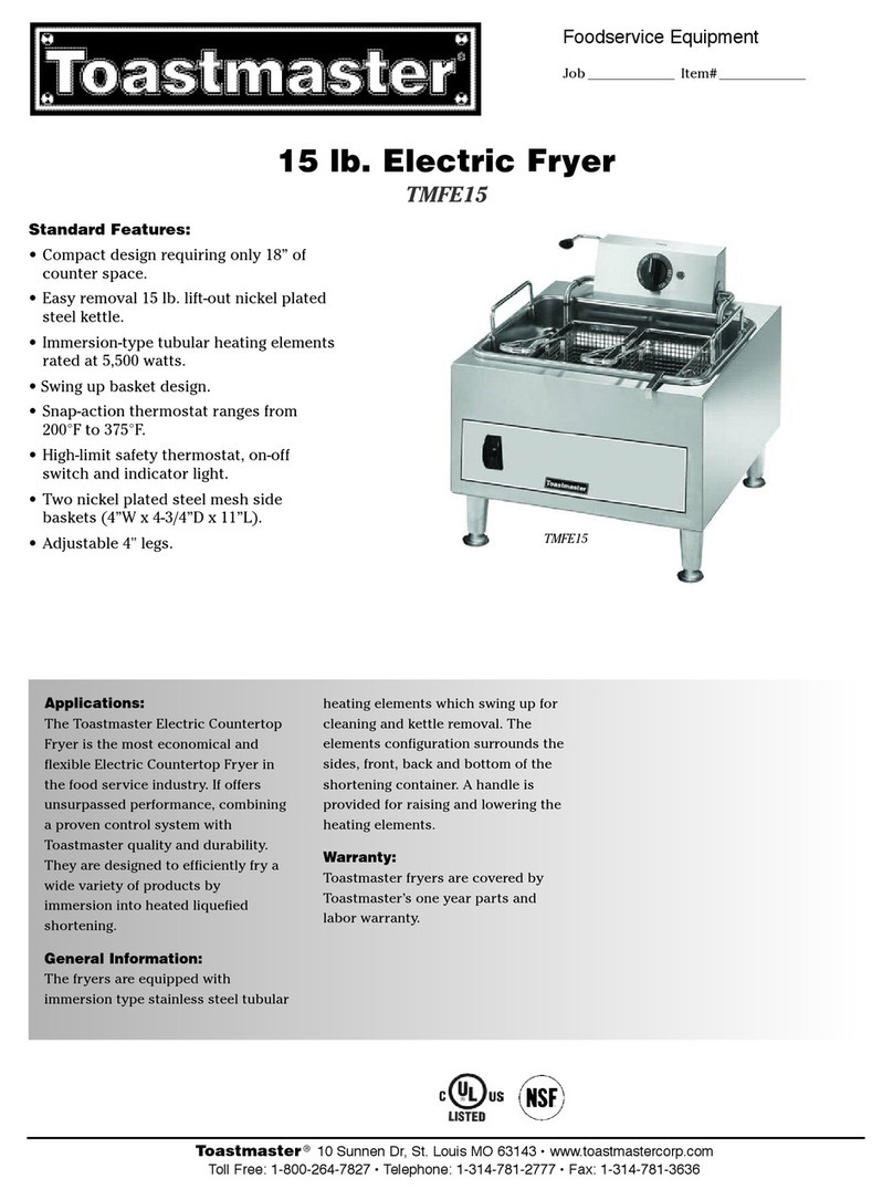 Toastmaster TMFE15 - User manual