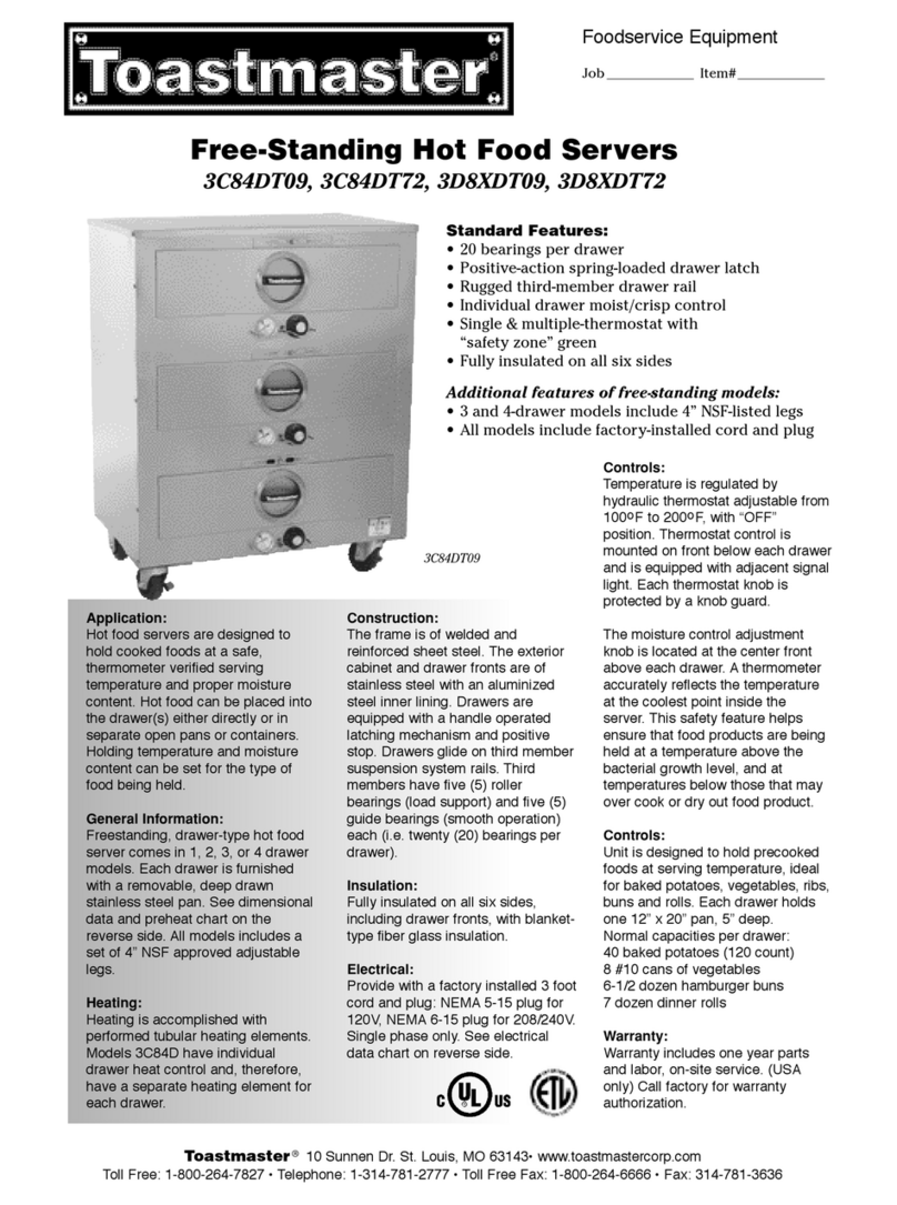Toastmaster 3B84DT09 datasheet