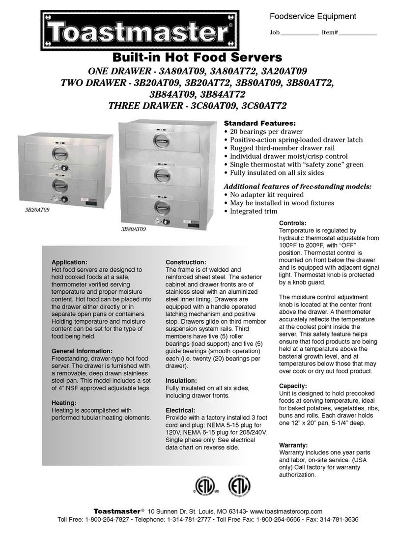 Toastmaster 3A20AT09 datasheet