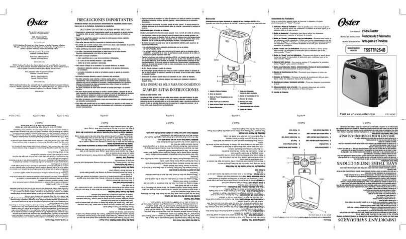 Oster TSSTTR2S4B User manual