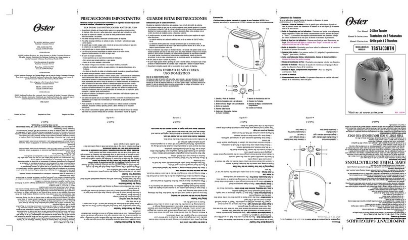 Oster TSSTJC3BTN User manual