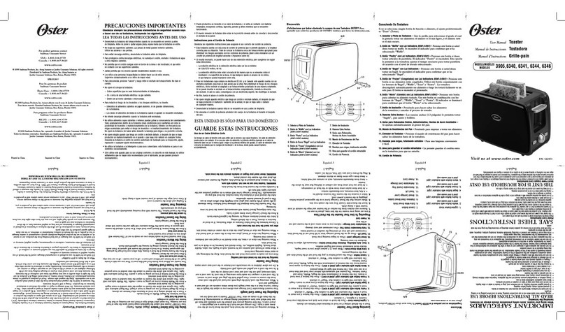 Oster 3905 user manual