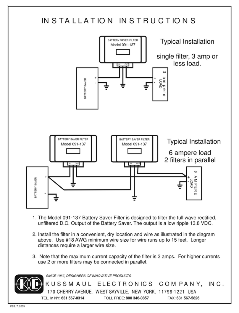 KUSSMAUL 091-137 installation instructions